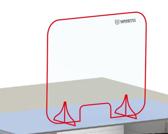 MAMPARA ACRILICA C/SOP. 600X600X4MM