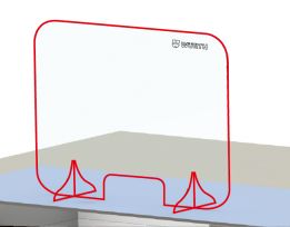 MAMPARA ACRILICA C/SOP. 600X800X4MM