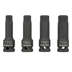 SET 4 PUNTAS DE IMPACTO TORX LARGAS