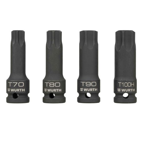 SET 4 PUNTAS DE IMPACTO TORX LARGAS